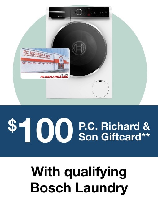 $100 P.C. Richard & Son Giftcard with qualifying Bosch Laundry